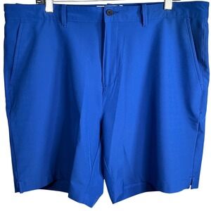Original Penguin Mens Golf Shorts Royal Blue Performance 38 Zipper Pocket